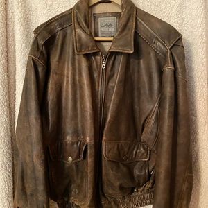 Leather bomber